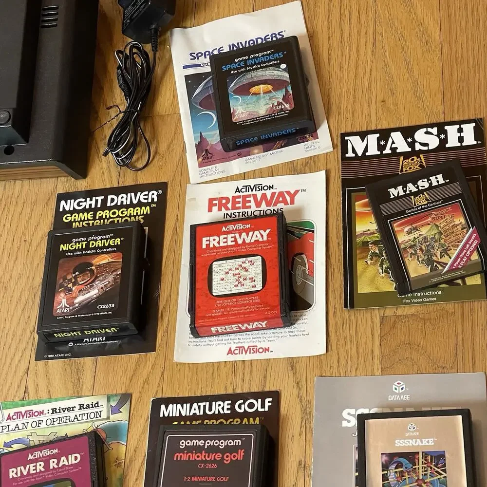 Atari 2600 Light Sixer 6 Switch Console Bundle 25 Game W/ Manuals Tested